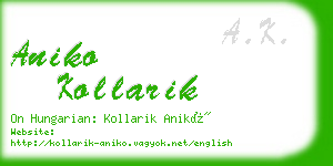 aniko kollarik business card